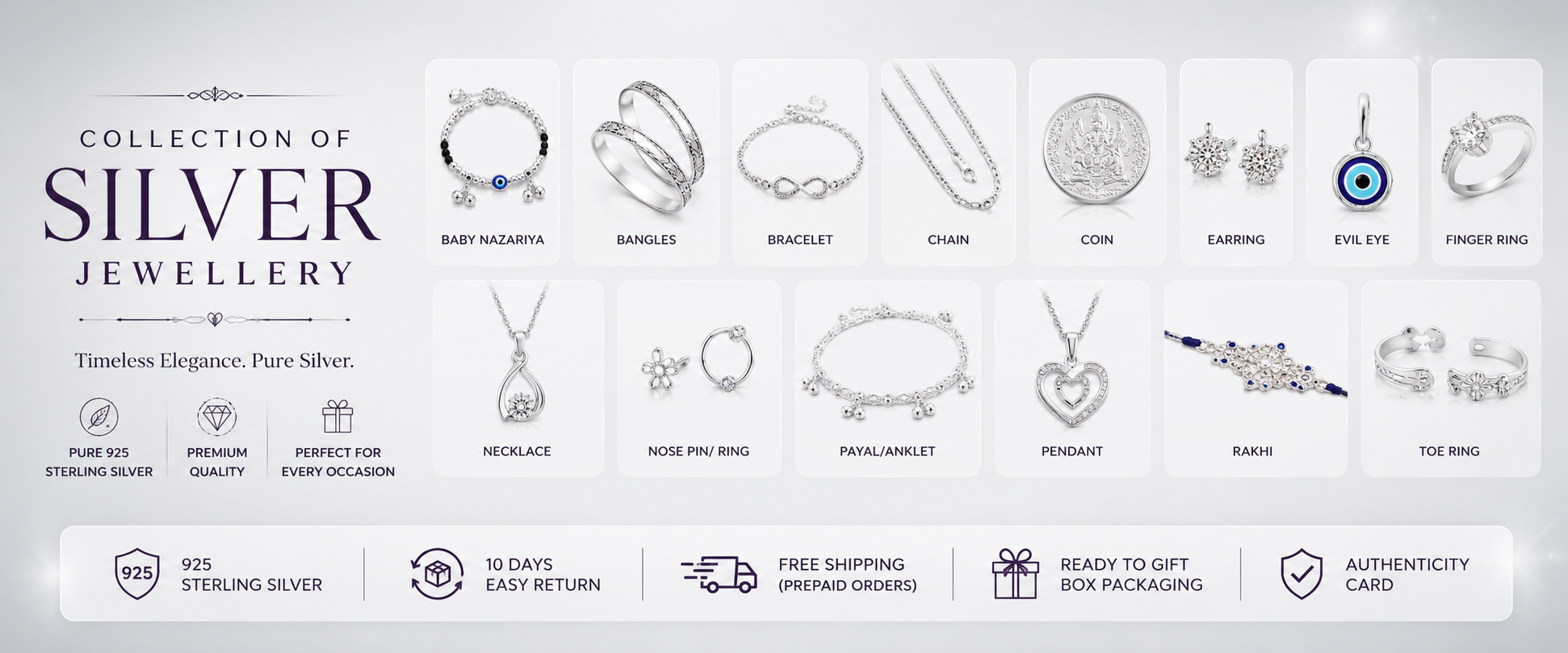 Buy Silver Jewellery Online