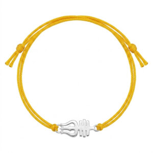 Trishul Thread Rakhi Bracelet in Silver by Parnika Jewels