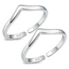 Chevron Curve Toe Rings