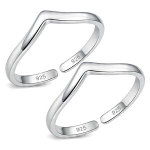 Chevron Curve Toe Rings