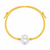 Adjustable thread rakhi featuring a polished Ganesha motif in 925 sterling silver