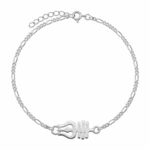 Sacred Trishul Silver Rakhi Bracelet by Parnika Jewels