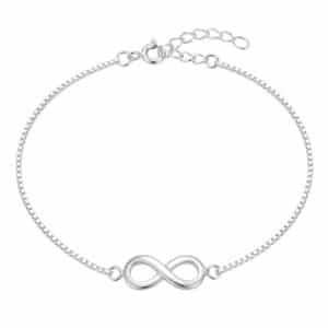 Infinity Link Rakhi Bracelet in Sterling Silver by Parnika Jewels